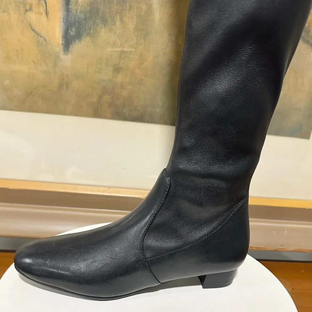 🌹STUART WEITZMAN🌹 Black Lowland Over-the-knee Leather Boots Size: 4B